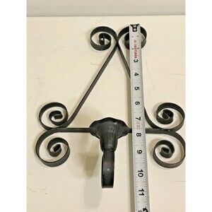 Vintage / Antique Handcrafted Wrought Iron Scroll Wall Candle Sconce